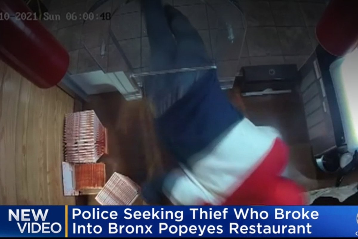 Caught On Video: Burglary Suspect Breaks Into Popeyes In The Bronx