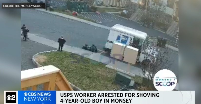 USPS Worker Charged After Surveillance Video Shows Child Shoved in Monsey, New York